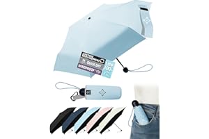 LILAC Mini Travel Umbrella for Rain - 43" Large Coverage Small Umbrella, Reinforced Strong Frame, Lightweight Portable Paraso