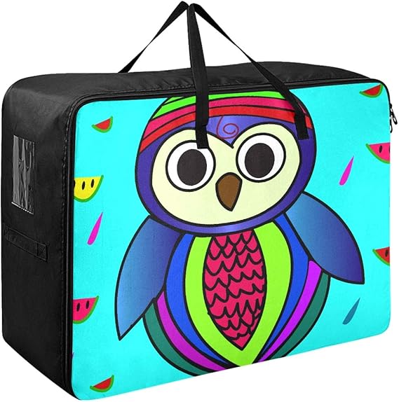 Bolsa de ropa para hombres Búho de dibujos animados abstracto liviano