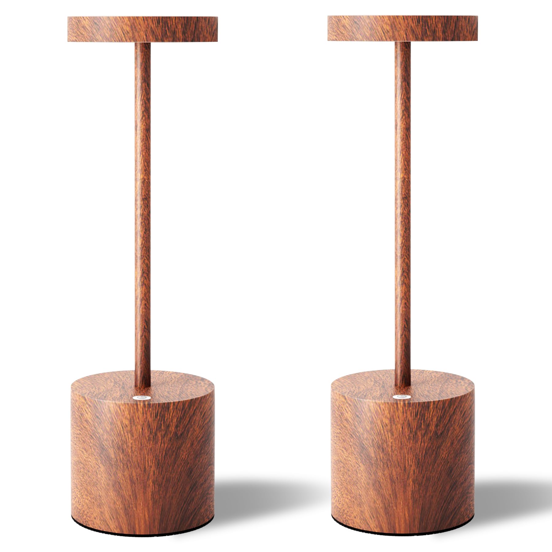 Photo 1 of TBBGA LED Cordless Table Lamps Set of 2,Portable Rechargeable 5000mAh Outdoor Table Lamp,3 Color Stepless Dimming Battery Powered Lamp, Table Light for Outside/Patio/Restaurant/Home.(Wood Grain)