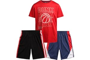 Pro Athlete Boys' Active Shorts Set - Performance T-Shirt and Dry Fit Shorts Set - Summer Activewear Set for Boys (8-16)
