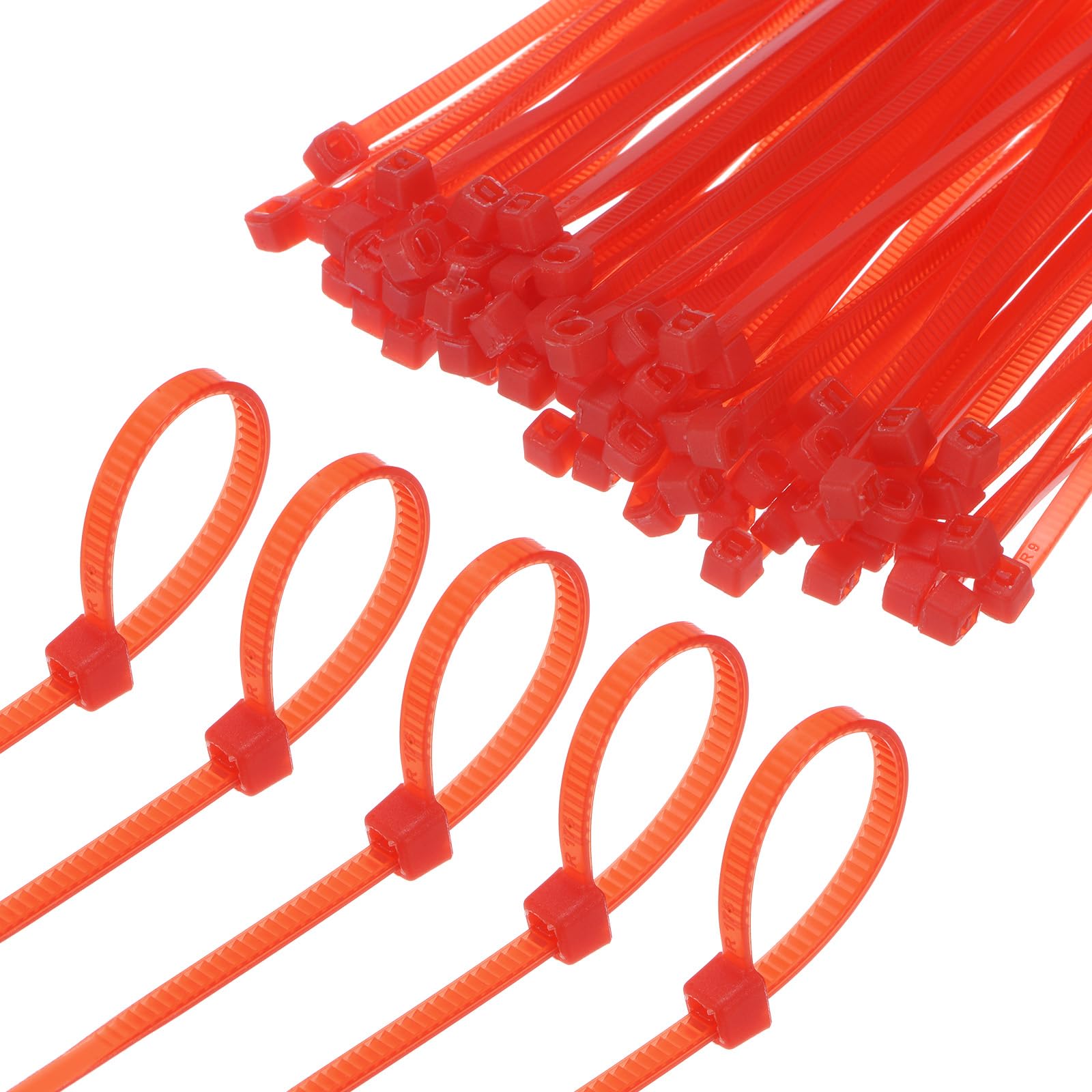 M METERXITY 1000-Pack Nylon Zip Ties 6 Inch 18 Lbs Nylon Cable Wire Ties Self-Locking Cable Zip Ties for Indoor/Outdoor/Home/Office/Garden/Workshop/Bundling Securing [Red]