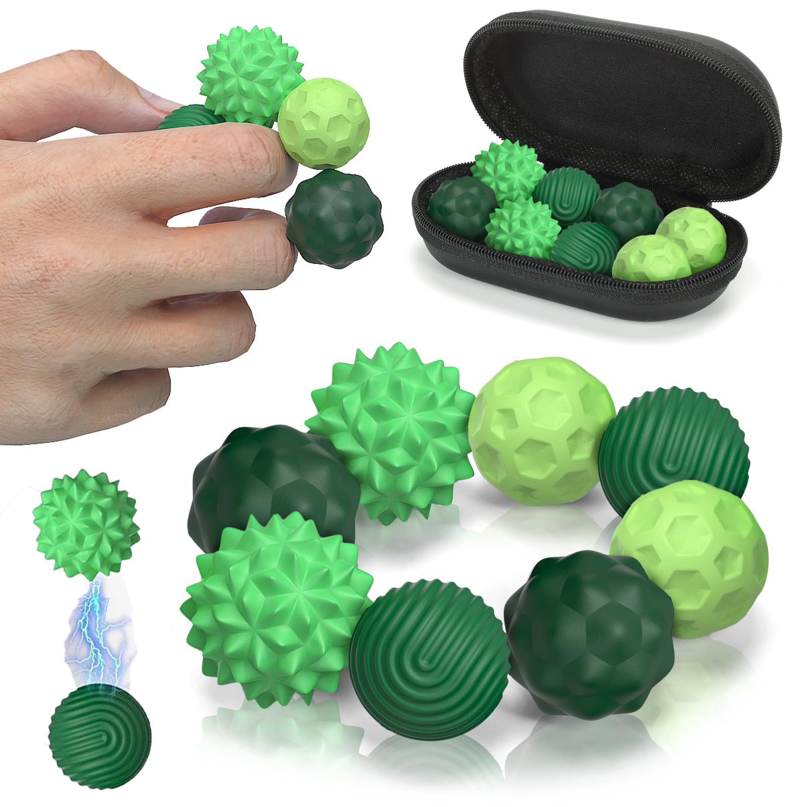 Magnetic Balls Fidget Toys for Adults&Teens, 8Pcs Silicone Sensory Stress Relief Toys with Autism, ADHD, Anxiety, Quiet Executive Desk Fidget Balls,Stocking Fillers for Teenage Girls Women Gifts