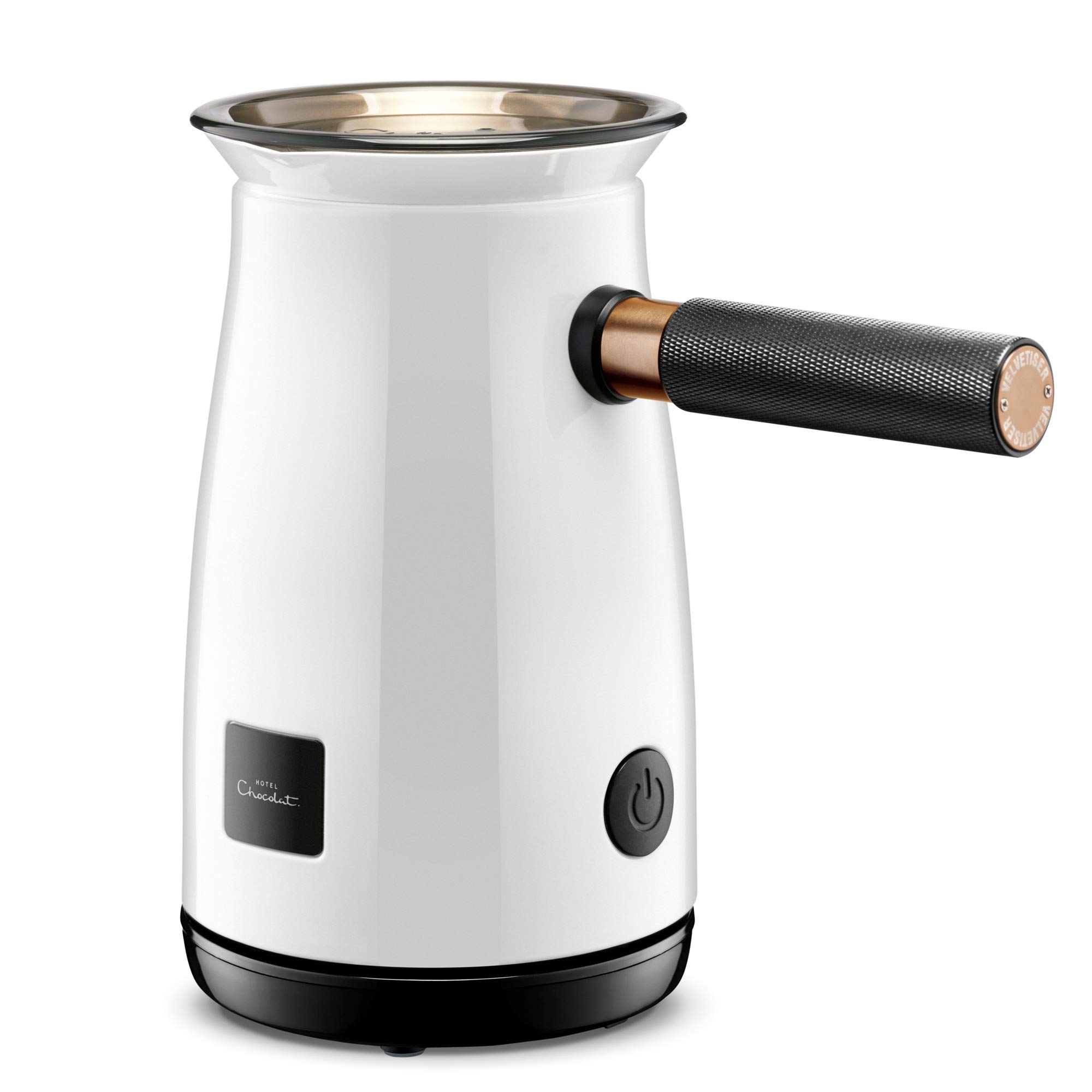 Hotel Chocolat 472725AM White Velvetiser Hot Chocolat Maker, Aluminium
