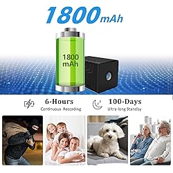 4K Wireless WiFi IP Camera,1800mAh Battery,Upgrade