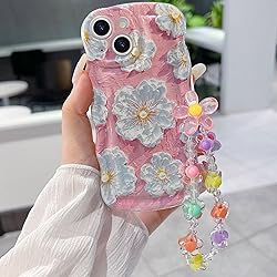 for iPhone 13 Mini Curly Wavy Case, Cute Colorful