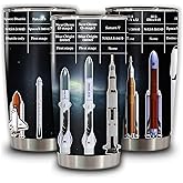 DOINB TIAN Insulated Tumbler Stainless Steel Spacex Bottle Falcon Tea 9 With Lid Rocket Vacuum Mug Coffee Travel Cup 20 Oz Tumblers Gifts For Friend Co-worker Father's Mother's Day Birthday Christmas
