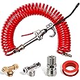 CheeMuii 9 m Red Truck Dust Air blow Gun Kit Long Air Hose Heavy Duty Cleaning with Long Nozzle
