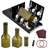 Fixm Glass Bottle Cutter Square Round Bottlenecks Wine Beer Black | Upgrade version, fits whisky champagne soda water, DIY craft tool, complete kit