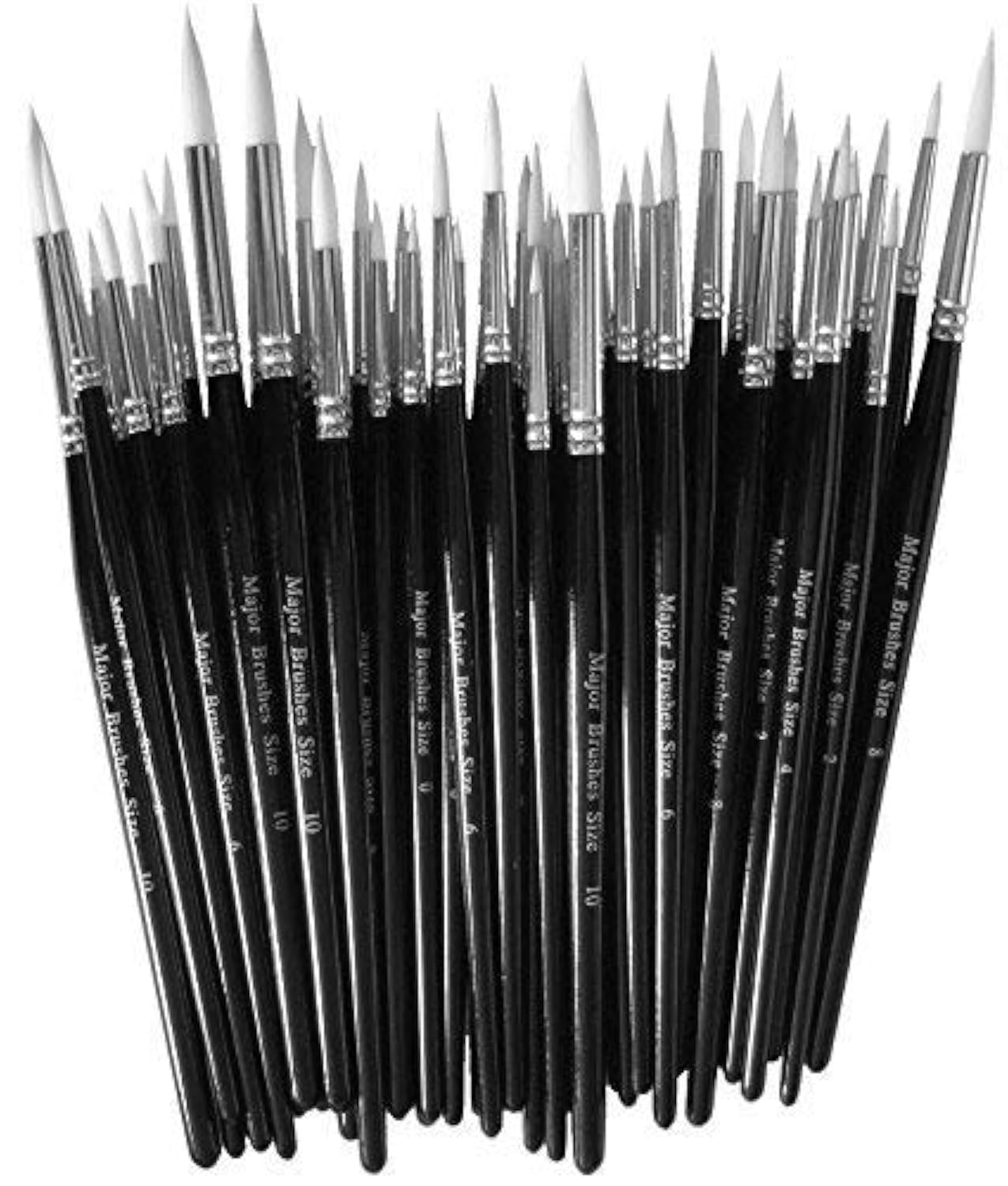 Major Brushes Assorted Synthetic Sable Brushes (2 Class Packs of 50)