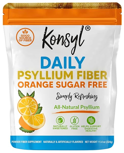 KONSYL DAILY PSYLLIUM FIBER ORANGE SUGAR FREE