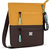 Sherpani Sadie, Nylon Crossbody Bag, Lightweight Shoulder Bag, Travel Cross Body Purse, Crossbody Bags for Women, RFID Protection WITHOUT Coin Purse (Sundial)