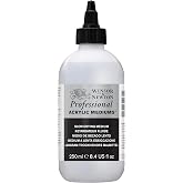 Winsor &amp; Newton Professional Acrylic Medium, Slow Drying, 250ml | Extends acrylic drying time to allow longer blending, smoother color transitions, and more detailed brushwork.