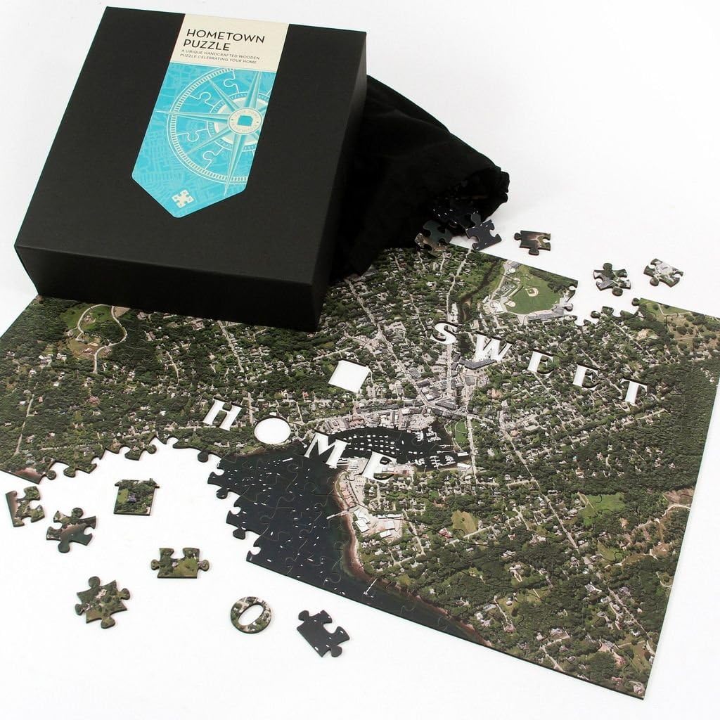 Butler and Hill Personalized 300 Piece Aerial Photo 'My USA Hometown' Wooden Jigsaw Puzzle