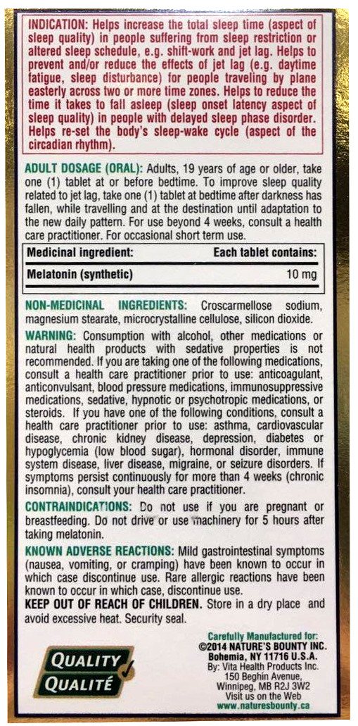 Amazon.com: Natures Bounty Melatonin 10mg, 180 tabs: Health & Personal Care