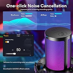 MAONO USB Gaming Microphone for PC, Noise