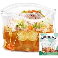 3× Extra Large Turkey Brining Bag - Holds Up to 35lb With 3 Clips for Thanksgiving, Chicken, Beef - 26"×22" - 3 Brine Bags