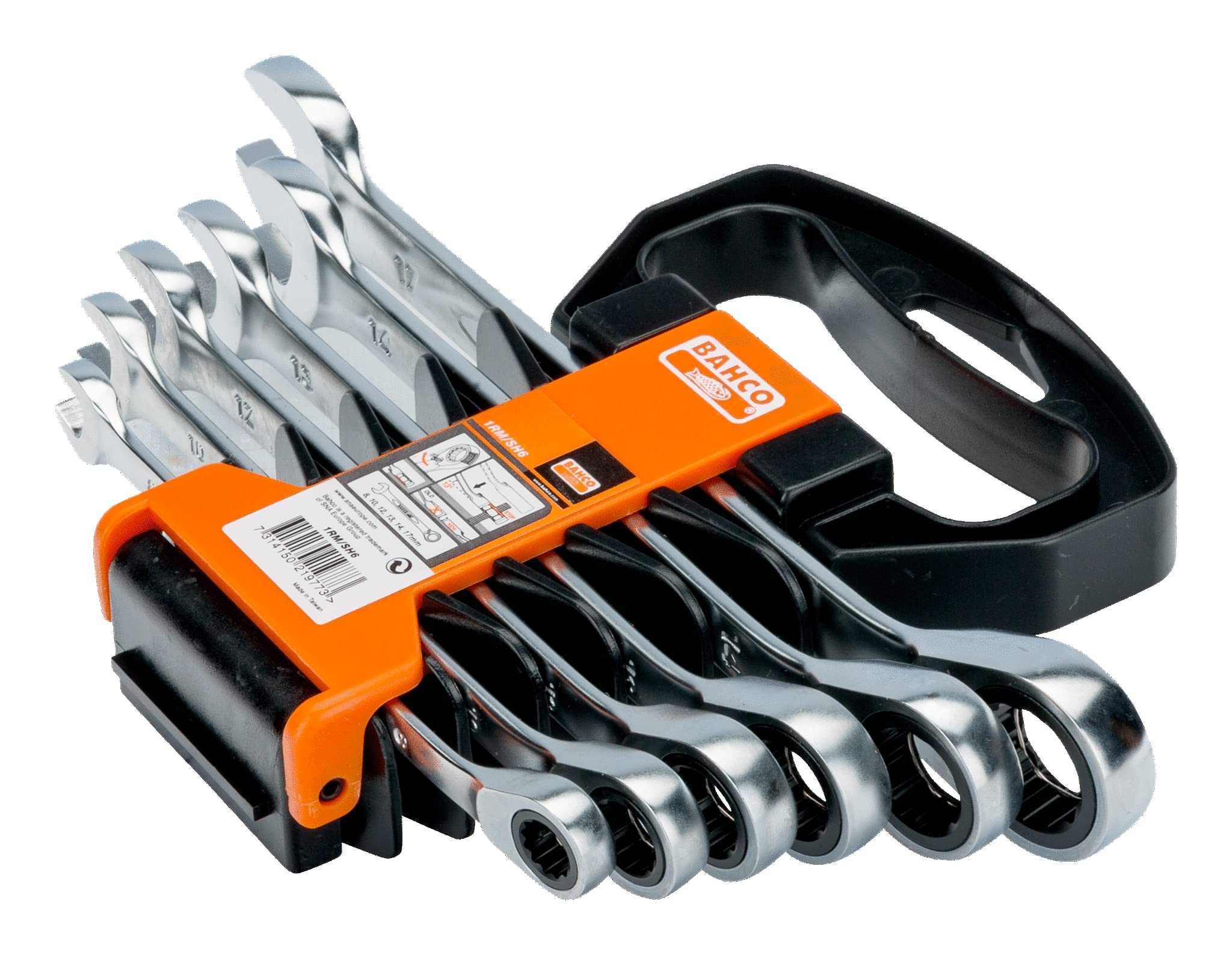 BAHCO 1RM Ratcheting Combination Wrench Set, 6 Piece