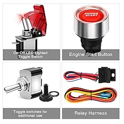 Nilight Ignition Switch Panel 12V 4 in 1 Rocker