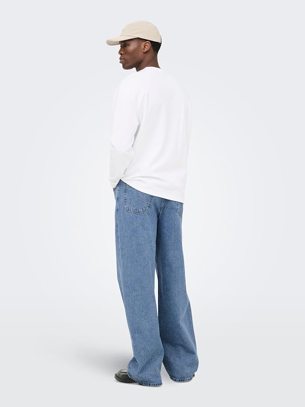 Jeans ONSREMI De Cintura Média Perna Larga Azul 31/30