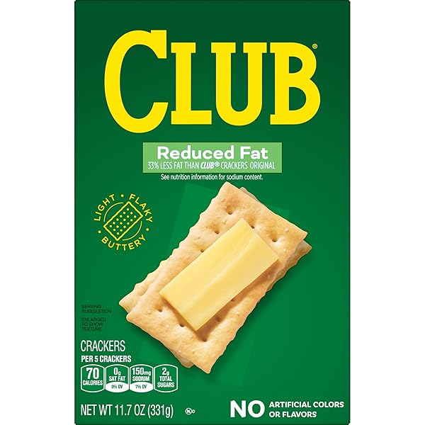 KELLOGG’S CLUB CRACKERS REDUCED FAT, LUNCH BOX SNACKS, 11.7OZ BOX