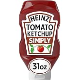 Heinz Simply Tomato Ketchup, 31 oz Bottle | America&rsquo;s Favorite Ketchup&reg;, No Artificial Sweeteners, No High Fructose Corn Syrup, All Natural Ingredients