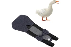 COSIKI Chicken Diapers, Duck Diapers for Pet Ducks, Washable Reusable Duck Diapers Goose Clothes with Inside Pocket Chicken Diapers for Hens Chicken Diaper for Poultry Chicken Goose Hen (Denim Blue, L)