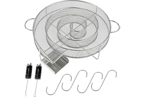 Smoke Generator Stainless Steel Round Cold Smoke Generator Sturdy Cold Smoke Box Add Smoking Flavor for Meat Beef Sausage Sal