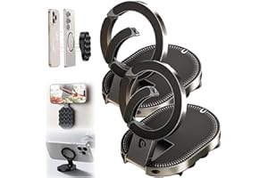 3-in 1 Magnetic Phone Holder with Suction Cup & Hook, 2026 NEW 360° Rotation Vacuum Magnetic Phone Holder, Foldable MagneticP
