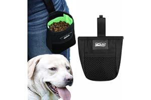 IBLUELOVER Mini Dog Treat Training Pouch Pet Kibble Treat Snack Bag Portable Puppy Bait Reward Pouch Pet Training Waist Bag Dog Treat Carrier Holder Food Storage Container Pocket for Walking Training Reward