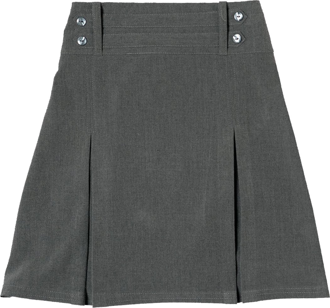 Girls Lycra Four Button Skirt Grey 3-4 Years UK