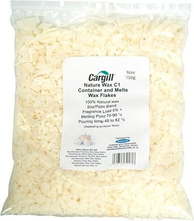 Mouldmaster 750 g Nature C1 Container and Melts Soy Wax Flakes C102