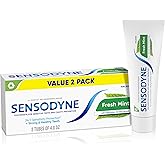 Sensodyne Fresh Mint Sensitive Toothpaste, 4 Ounces (Pack of 2) | ADA Accepted Toothpaste for Cavity Prevention and Sensitive Teeth Treatment, Medicare Advantage OTC (MAOTC) Eligible