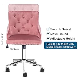 VINGLI Velvet Office Chair - Modern Upholstered