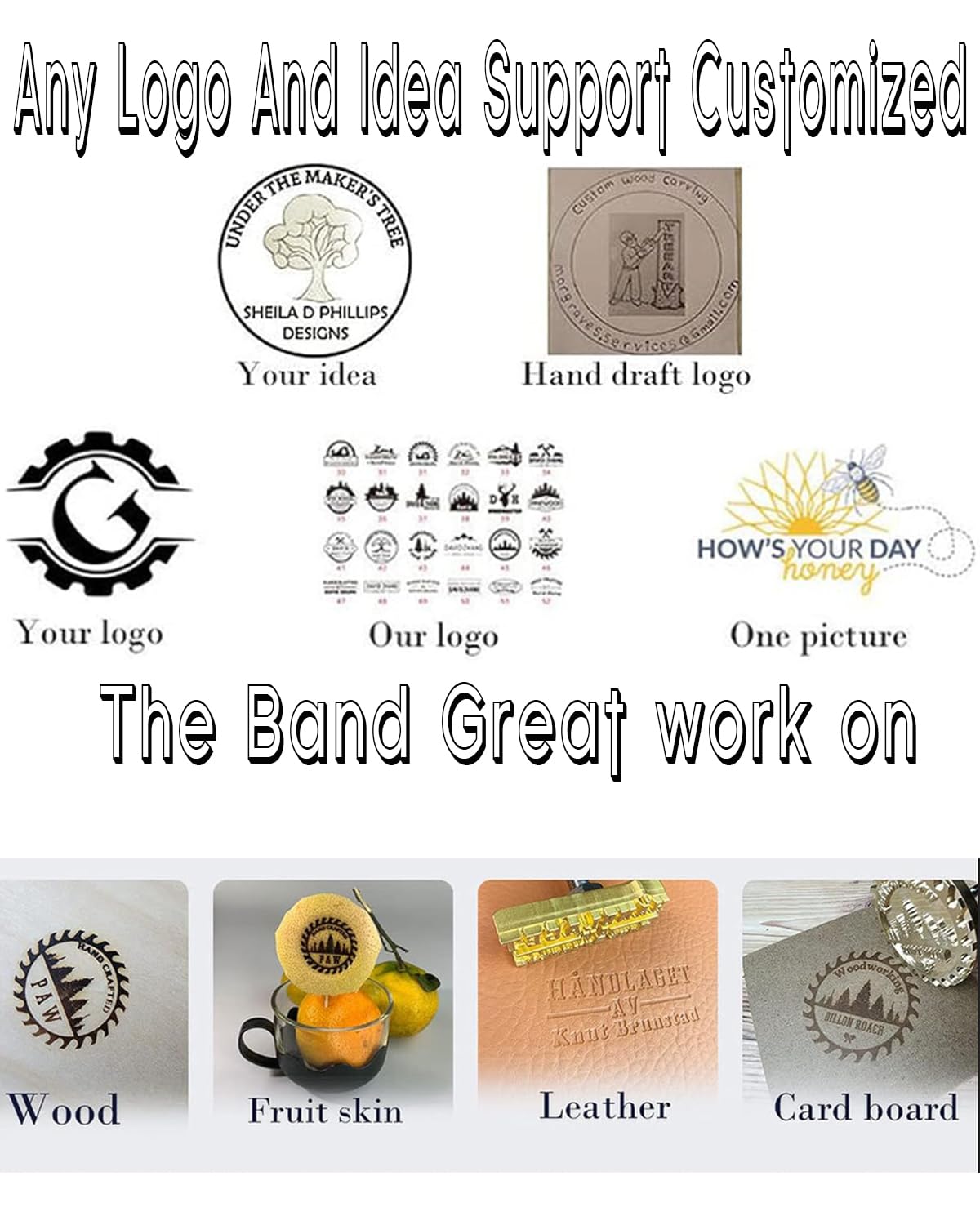 Electric Branding Iron, Personalized Burning Stamp Logo for Wood Leather Plastics Branding Iron (Just Only Electronics 300W Handle 8mm/5mm Screws)