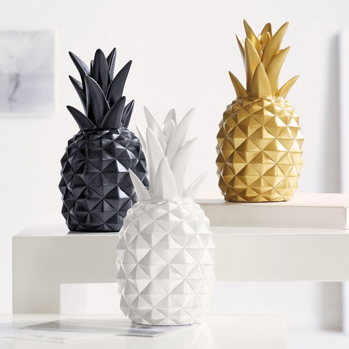 Pureday Decoration object Pineapple-Polyresin-height about 20 cm - black