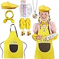 DTESL 15PCS Kids Artist Costume Set,Art Apron for Kids,Painter Dress-Up for Halloween Career Day Costume Theme Party