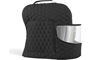 Ottkids Stand Mixer Dust Cover Compatible with KitchenAid Mixer - Stand Mixer Cover Fits for 4.5/5 Quart,Storage Bag with 2 Pocket for Accessories and Attachments（Black,For 4.5- 5QT）