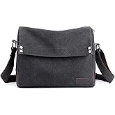 CORIOS Men's Shoulder Bag Canvas Crossbody Bag Casual Messenger Bag Laptop Bag for 13.3 inch Laptop Briefcase Satchel Bag