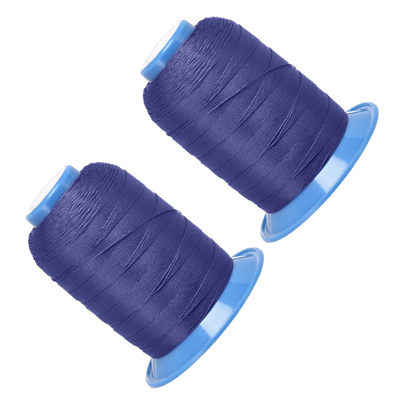 Kozelo 2pcs Polyester Sewing Thread -[0.45mm (420D/3) x 610 Yards] Extra Long Bonded All-Purpose Sewing Thread for Hand Stitching Sewing Machine Use|Polyester, Violet-blue