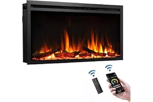 LegendFlame 33" W Austin in Wall Recessed & Wall Mounted Electric Fireplace…