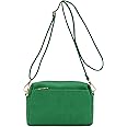 FashionPuzzle Triple Zip Small Crossbody Bag