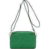 FashionPuzzle Triple Zip Small Crossbody Bag
