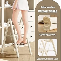 3 Step Ladder, Step Stool for Adults, Protable