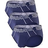 Separatec Mens Underwear With Pouch Breathable Cooling Rayon Made from Bamboo Underwear, Dual Pouch Mens Briefs 3 Pack