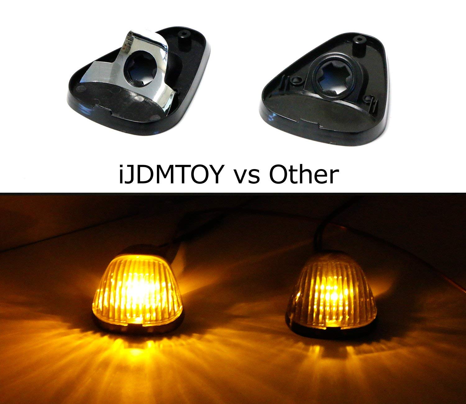 5Piece Roof Running Light Set iJDMTOY Smoked Lens White LED Cab