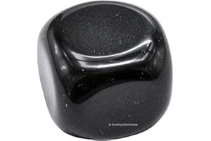 AMAZING GEMSTONE Black Obsidian Crystal Tumbled Stones Polished Rocks - Natural Gem Stones for Healing - DIY Crystals for Protection (1 Piece)