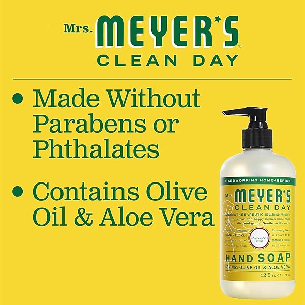 MRS. MEYER’S CLEAN DAY HAND SOAP, HONEYSUCKLE SCENT, 12.5 FL OZ BOTTLE