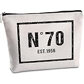 SYIJIMSJKT 70 Year Old Birthday Gifts for Women Makeup Bag 70th Birthday Decorations for Her Mom Grandma Aunt Travel Zipper Pouch 1956 Happy 70th Birthday Gifts Cosmetic Bag