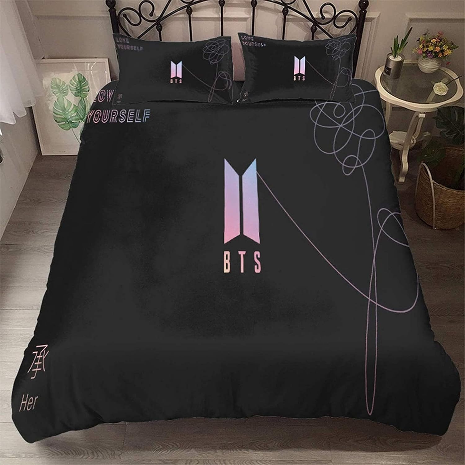 NBAOBAO BTS Duvet Cover Set?Love Yourself 'Tear' Bedding Set?High