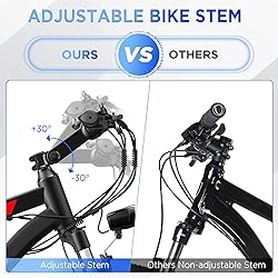 Electric Bike for Adults, 26'' 1000W Peak Ebike, Up
